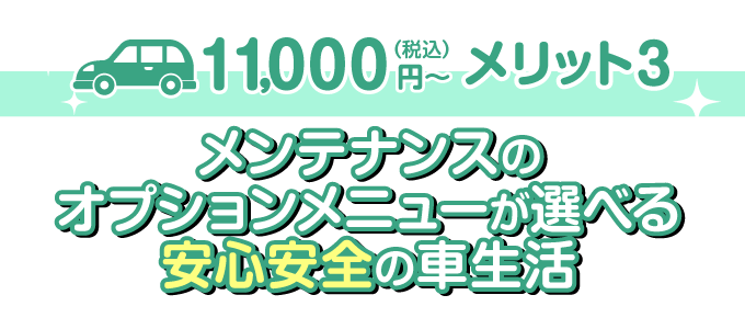 オプションがなくても車検2回オイル交換付き